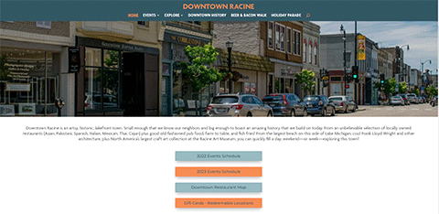 Downtown Racine website