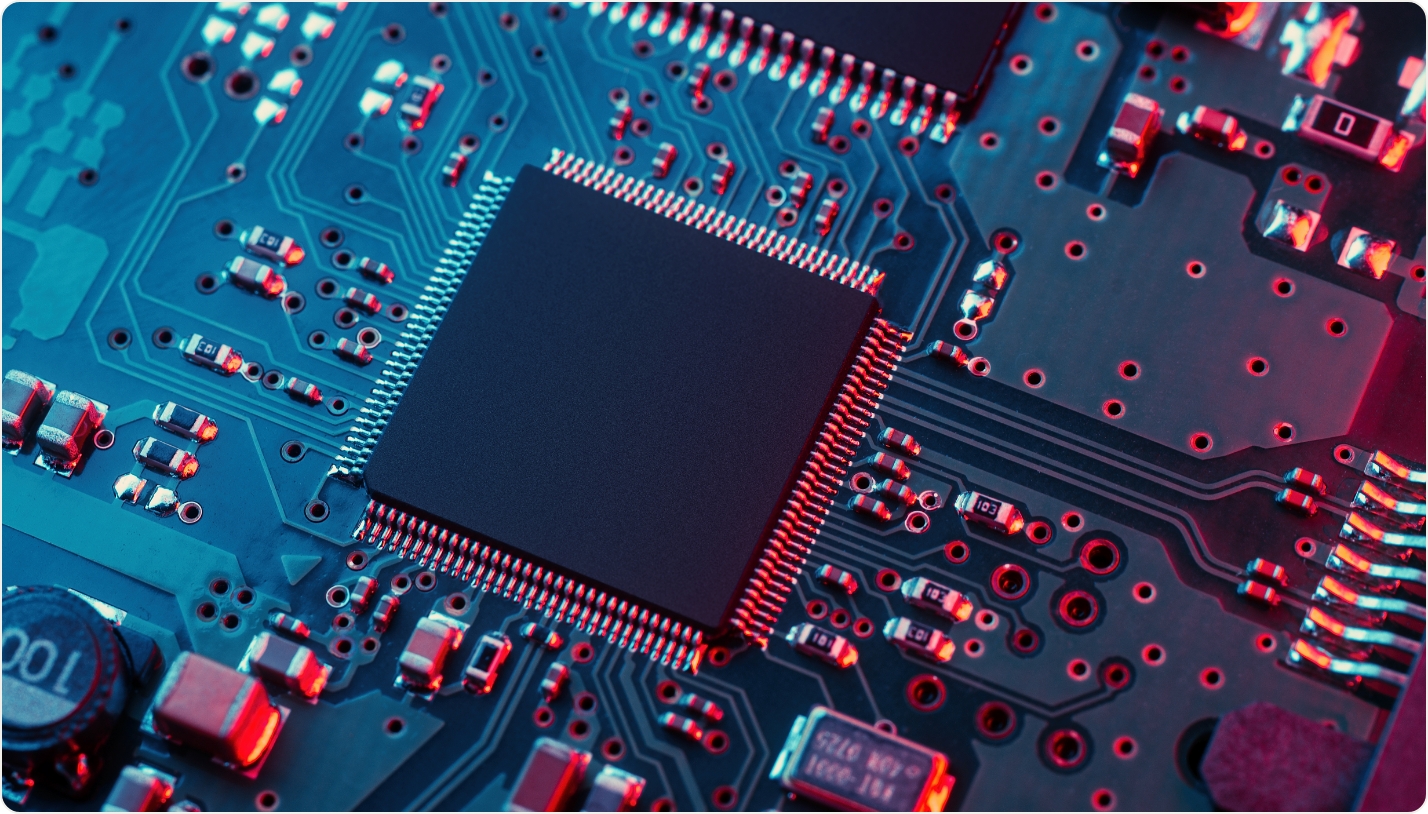 Close up of a data chip
