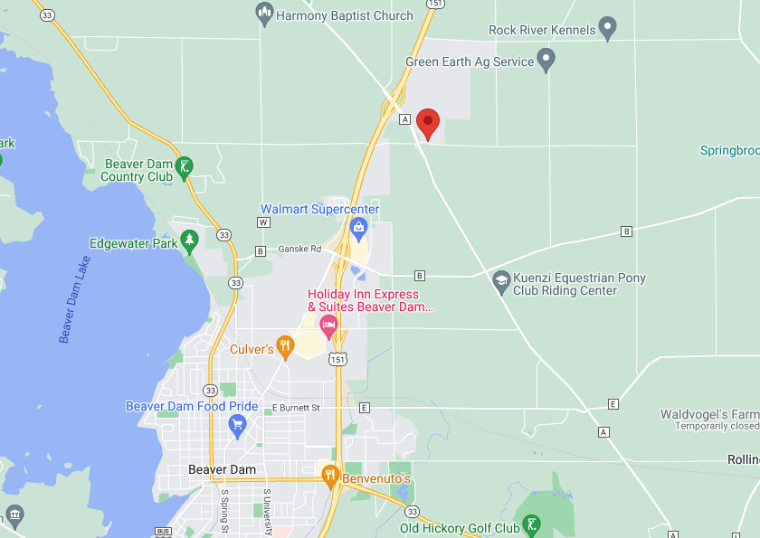 Aerial map of site in proximity to attractions in town