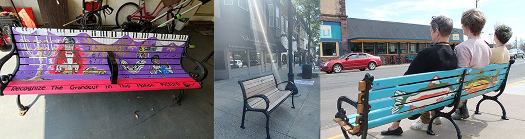 Bench placement on streets
