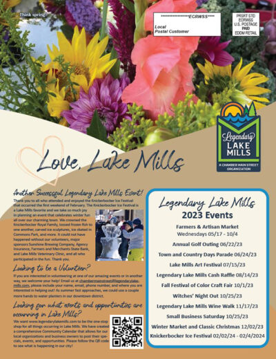 Image of Lake Mill’s quarterly newsletter.