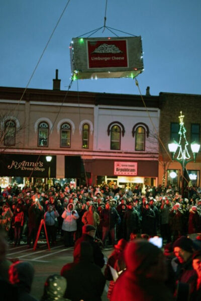 Image of Cheese Drop in Monroe, WI.