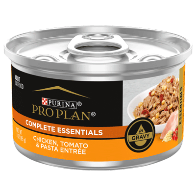 Picture of a can of Purina Pro Plan cat food.