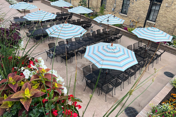 Image of a outdoor patio and event space.