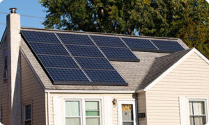 image of solar panels installed on house