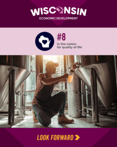Wisconsin offers a great quality of life -- coming in at #8 in a recent ranking of all 50 states. The photo shows a brewer pouring a beer.