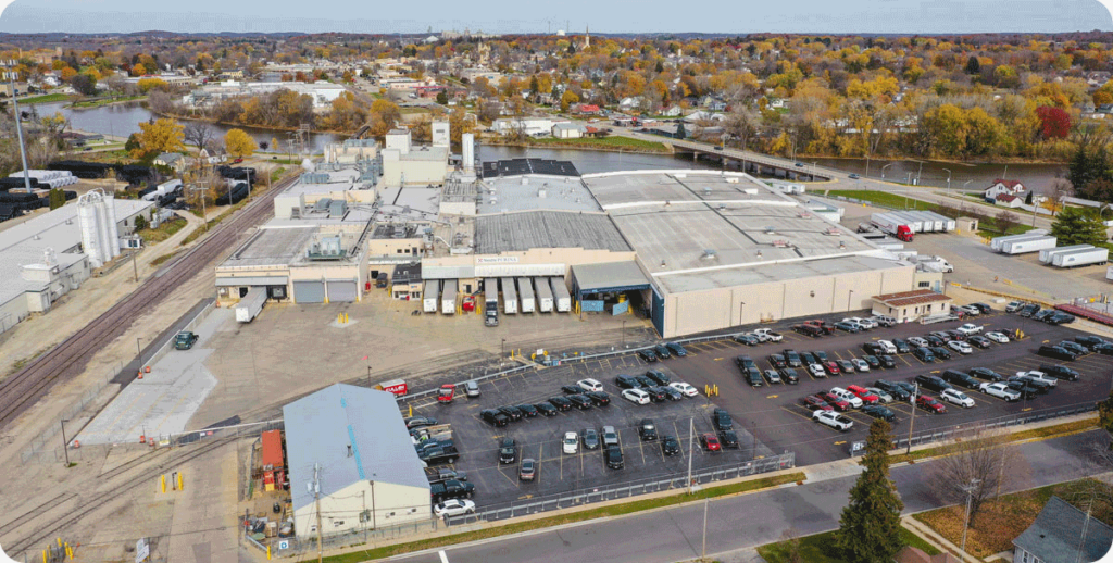 Ariel image of Nestle Purina PetCare Co. production facility in Jefferson, WI