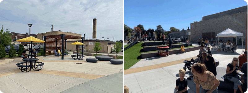 Shawano created an accessible plaza offering something for everyone.