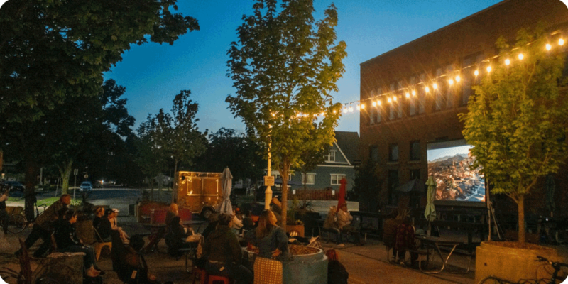 Outdoor movie night in Sheboygan