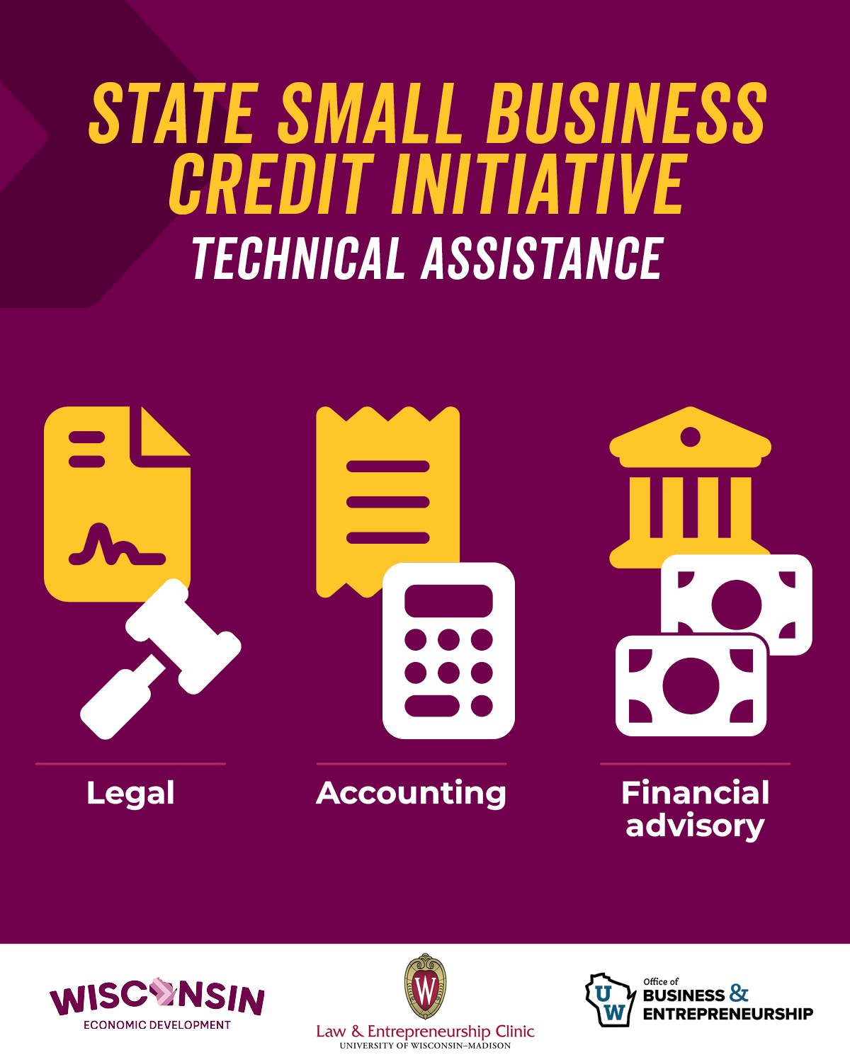 State Small Business Credit Initiative Technical Assistance Promo Image for Use on Facebook and LinkedIn