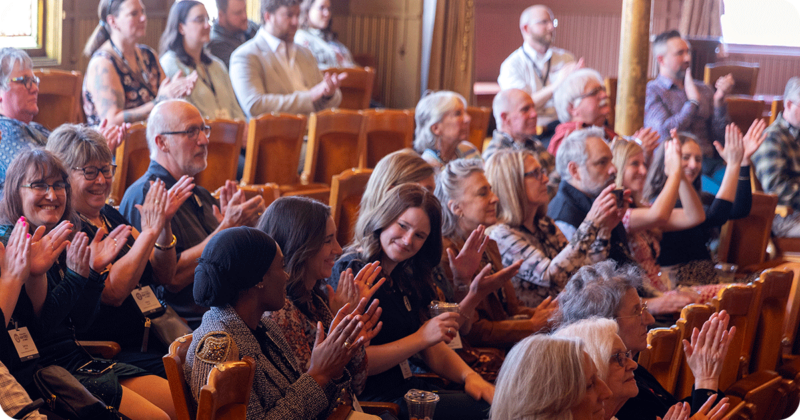 Audience members applaud at the Main Street Awards.