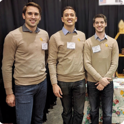 James Wiciak, Scott Haskins, and Jonathan Dudzinski, partners at Bee Bella.