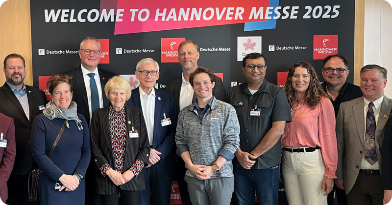 Governor Evers and Missy Hughes lead trade delegation to Germany.