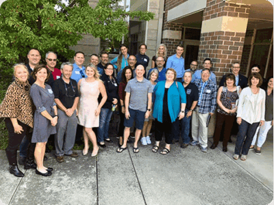 Volunteers in De Pere who conduct a business walk annually.