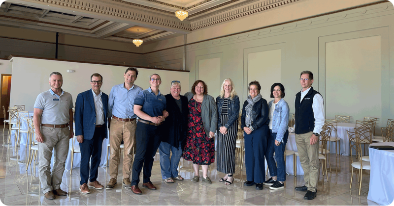WEDC representatives celebrate with leadership of Ashland's redevelopment.