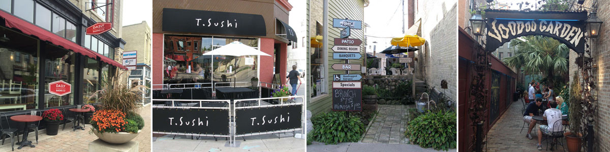 This images showcases how proper signage impacts the visibility of outdoor spaces.
