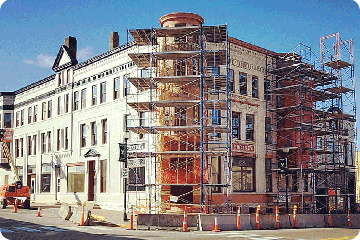 Restoration work on the historic Hotel Fortney in Viroqua.