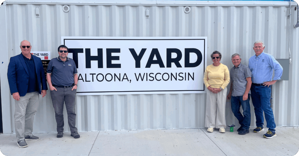 WEDC Secretary Missy Hughes visits The Yard, a Vibrant Spaces Grant awardee in Altoona. 