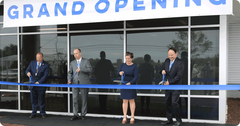 Ribbon cutting ceremony at Schutz in Kenosha.