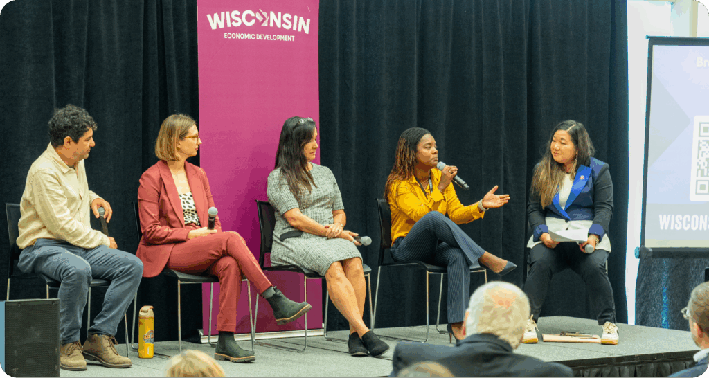 Panelists gathered at the Wisconsin Economic Summit to discuss unlocking investment in Wisconsin's entrepreneurs.
