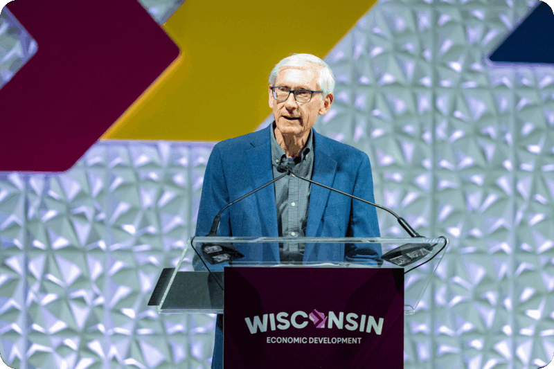 Governor Tony Evers at the 2025 Wisconsin Economic Summit