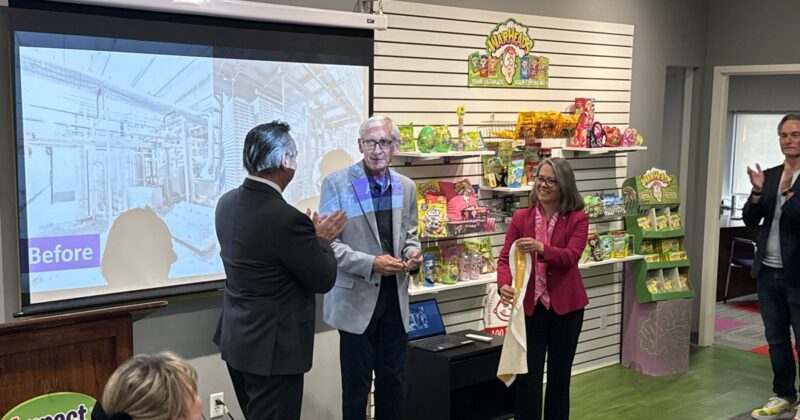 Gov. Evers celebrates expansion of Impact Confections in Janesville, WI.