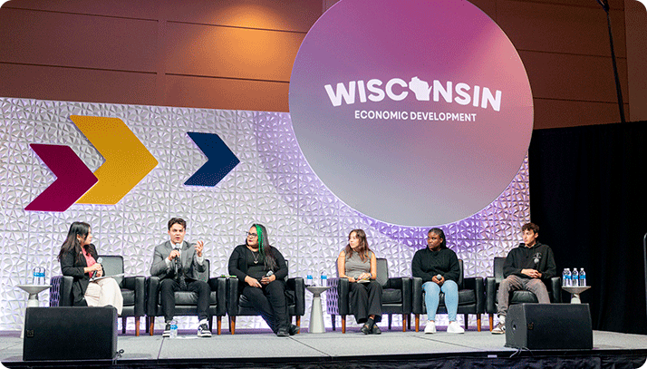 Panel discussion of next generation leaders at the 2025 Wisconsin Economic Summit.