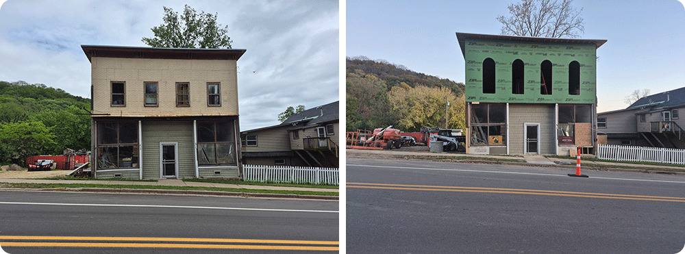 Image showing work in progress on Schiffer Services building remodeling in Vernon.