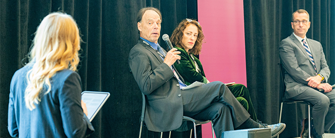 Panelists discuss fostering a growth-oriented community mindset at the 2025 Wisconsin Economic Summit.