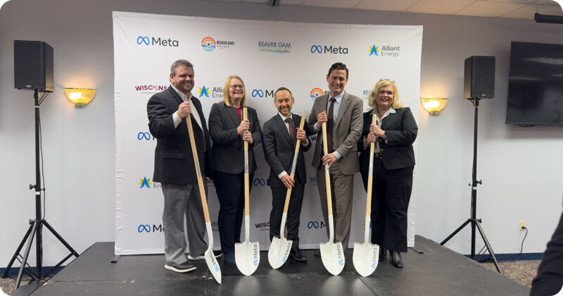 Shovel ceremony for Meta data Center in Beaver Dam.