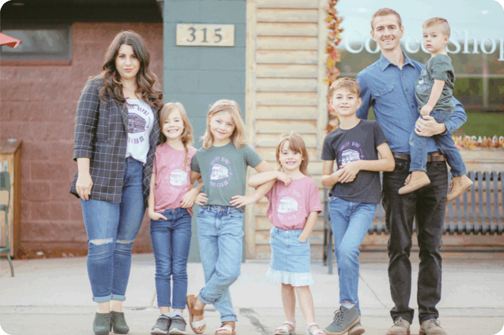 The Heller family, owners of Wired Rabbit Coffee Roasters. 