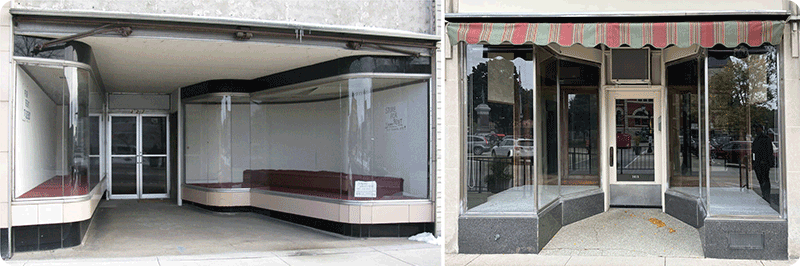 Empty storefronts