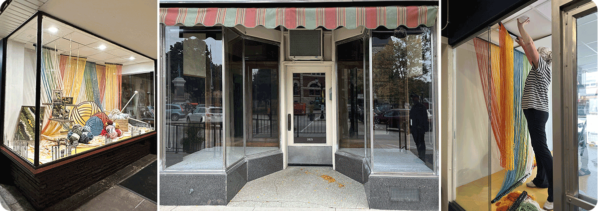 Vacant storefronts before and after.