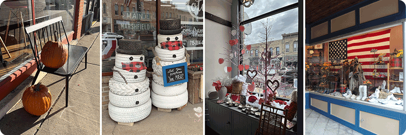 examples of holiday display windows.