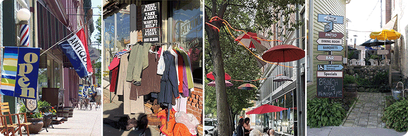 Examples of outdoor displays.