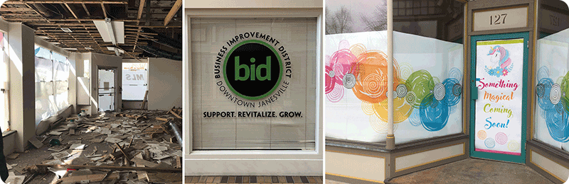 Creative ways to screen interior construction.