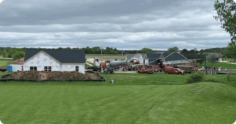 Building houses in Campellsport.