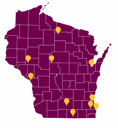 Map of Wisconsin Small Business Academy location for 2026.