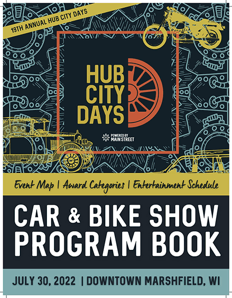 Cover artwork for car & bike show program book.