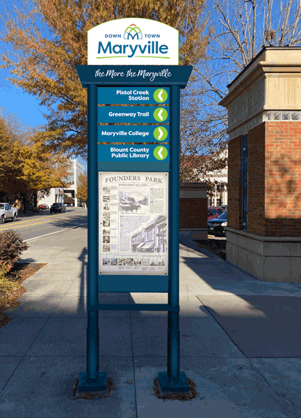 Downtown Maryville street signage
