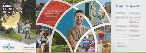 Sample of 4-page ad for Downtown Maryville.