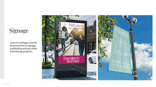 Downtown Red Deer signage examples