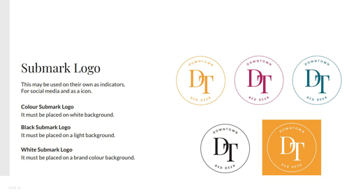Downtown Red Deer submark logos