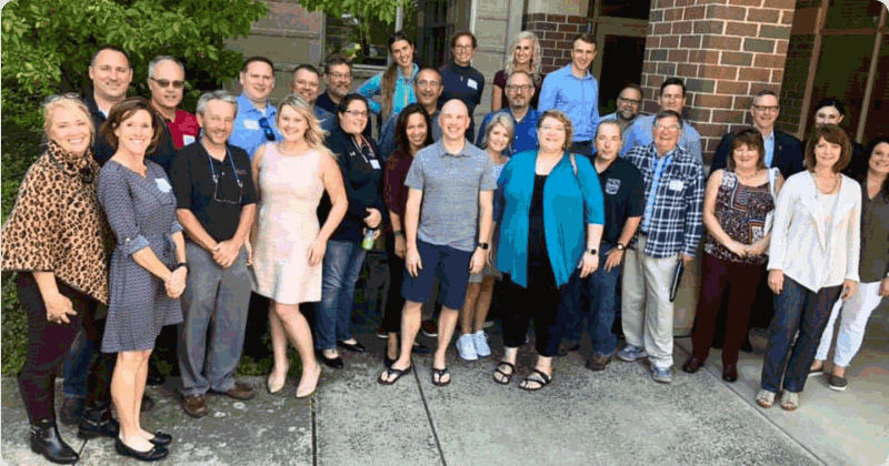 Participants in De Pere's volunteer-led business retention visit program.
