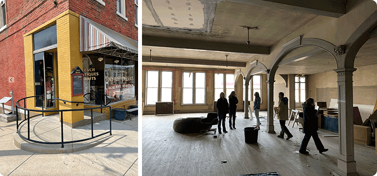 ADA entrance and design assistance.