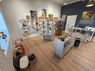 Product displays at YB Urban