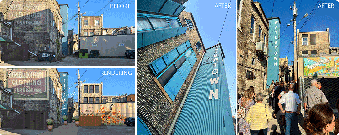Alley improvements in Watertown.