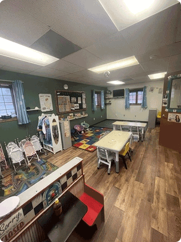 Remodeled daycare room at Shine Bright in Coleman.