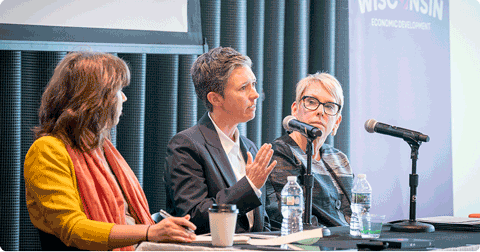 Leaders from UW-Stout Polytechnic and Wisconsin Technical College System speak about higher education.